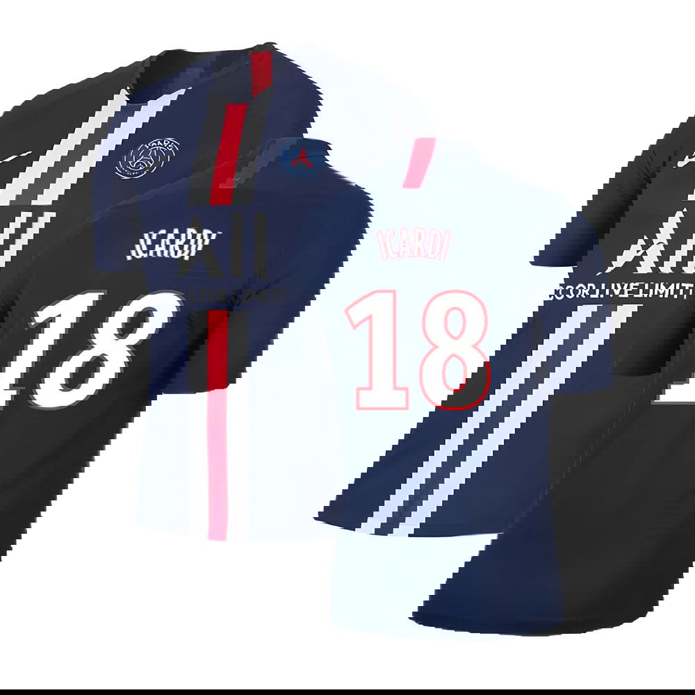 PSG 2019-20 Home Nike Vaporknit Shirt ((Mint) S) (Icardi 18)