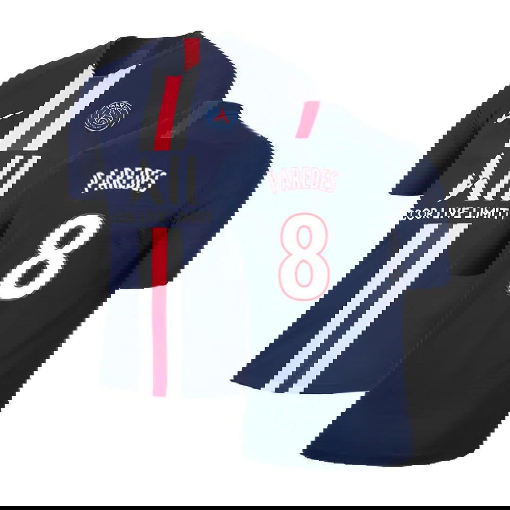 PSG 2019-20 Home Nike Vaporknit Shirt ((Mint) S) (PAREDES 8)