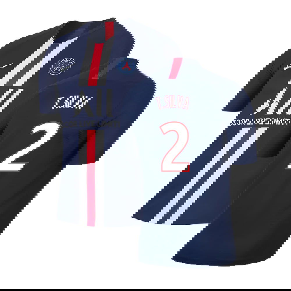 PSG 2019-20 Home Nike Vaporknit Shirt ((Mint) S) (T.SILVA 2)