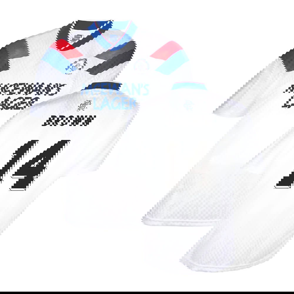 Rangers 1990 Away Retro Football Shirt (Brown 14)