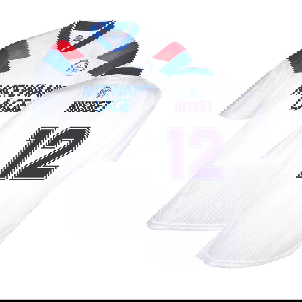 Rangers 1990 Away Retro Football Shirt (Nisbet 12)