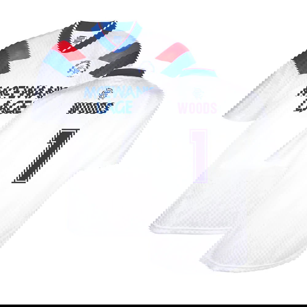 Rangers 1990 Away Retro Football Shirt (Woods 1)