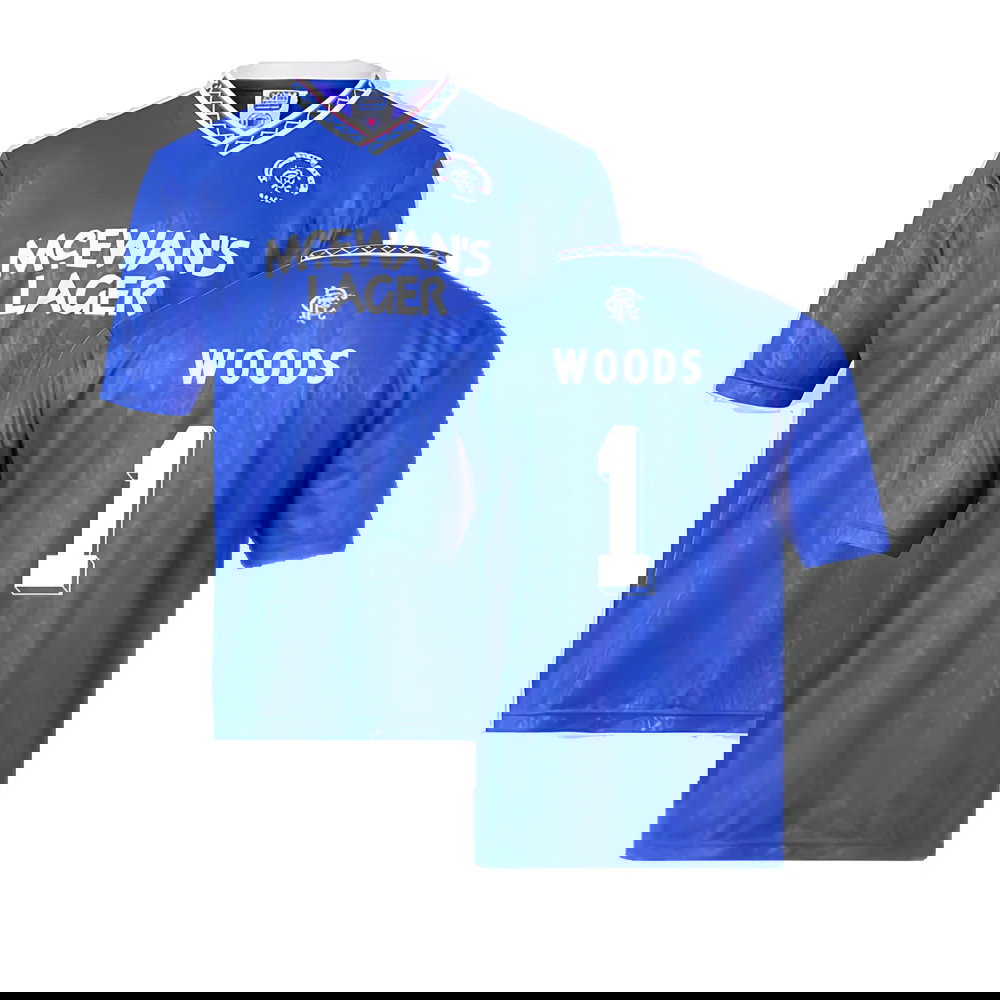 Rangers 1990 Home Retro Football Shirt (Woods 1)