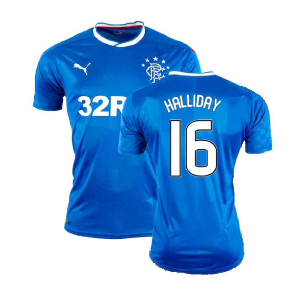 Rangers 2016-17 Home Shirt ((Excellent) XL) (Halliday 16)