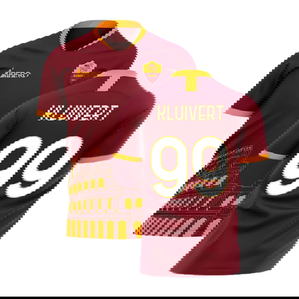 Roma 2025-2026 Home Concept Football Kit (Libero) - No Sponsor (KLUIVERT 99)