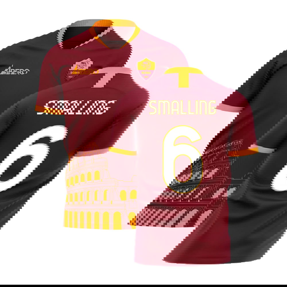 Roma 2025-2026 Home Concept Football Kit (Libero) - No Sponsor (SMALLING 6)