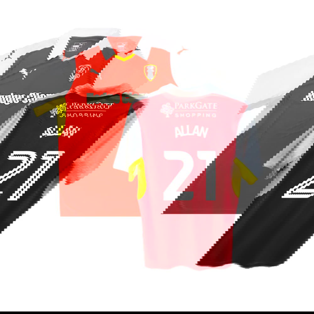 Rotherham 2016-17 Home Shirt ((Good) XL) (Allan 21)