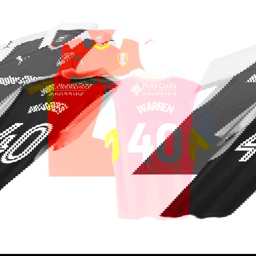 Rotherham 2016-17 Home Shirt ((Good) XL) (Warren 40)