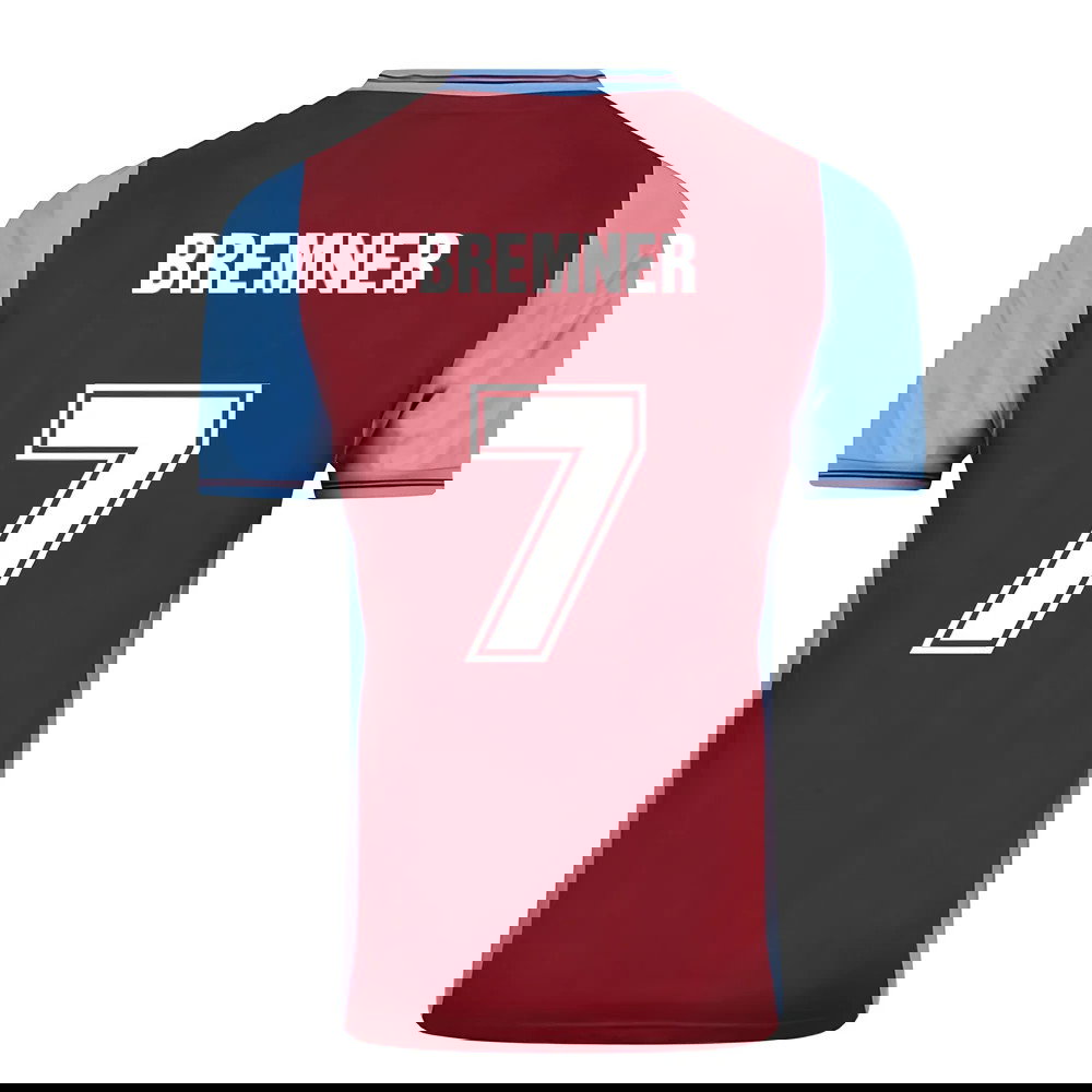 Score Draw Aston Villa 1982 Champions Of Europe Retro Football Shirt (Bremner 7)