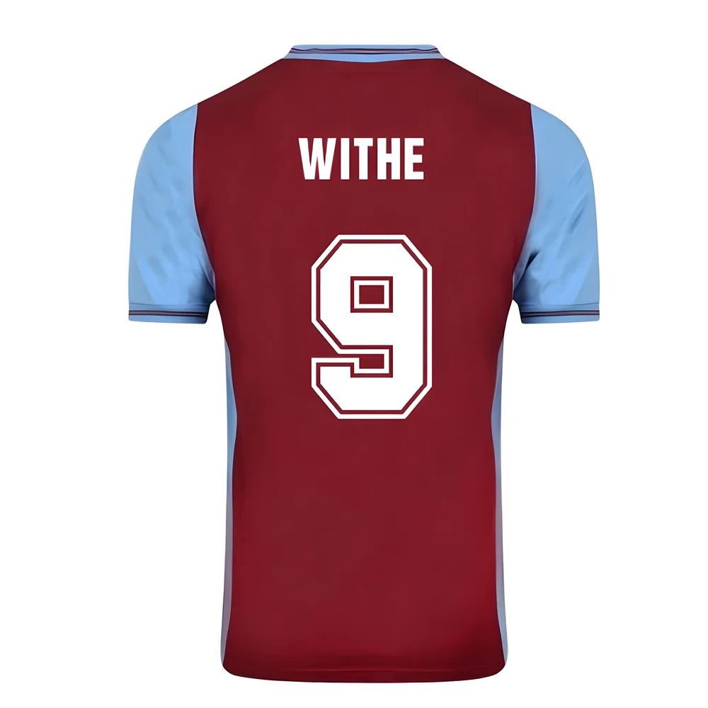 Score Draw Aston Villa 1982 Champions Of Europe Retro Football Shirt (Withe 9)