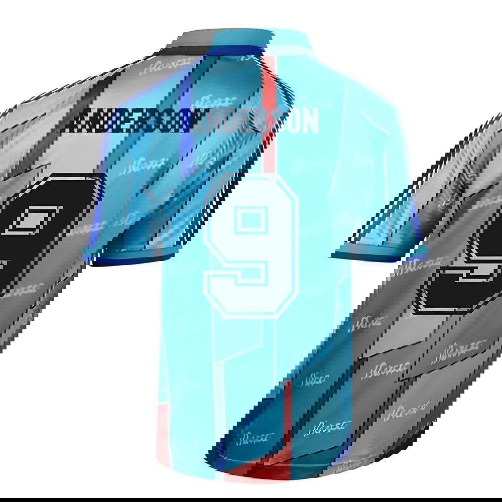 Score Draw Barcelona 1997 ECWC Final Retro Football Shirt (Anderson 9)