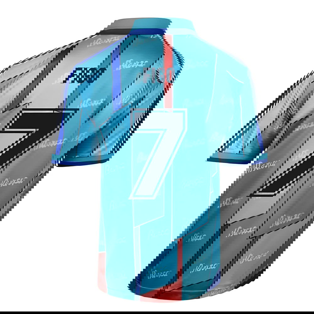 Score Draw Barcelona 1997 ECWC Final Retro Football Shirt (Figo 7)