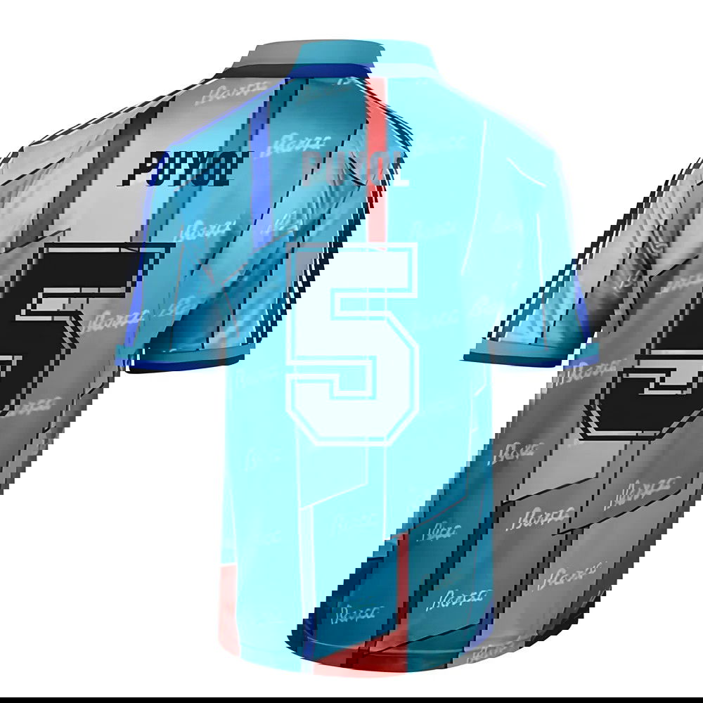 Score Draw Barcelona 1997 ECWC Final Retro Football Shirt (PUYOL 5)