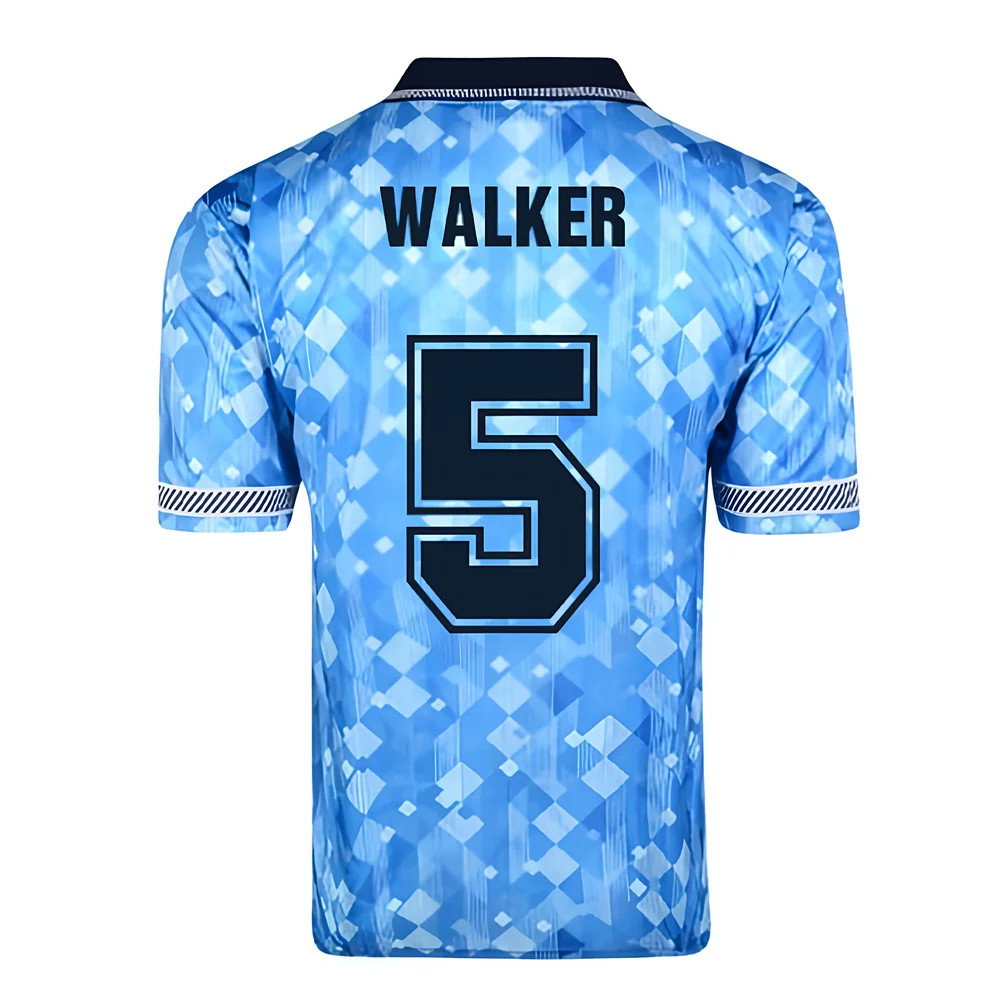 Score Draw England 1990 Third World Cup Finals Retro Football Shirt (Walker 5)