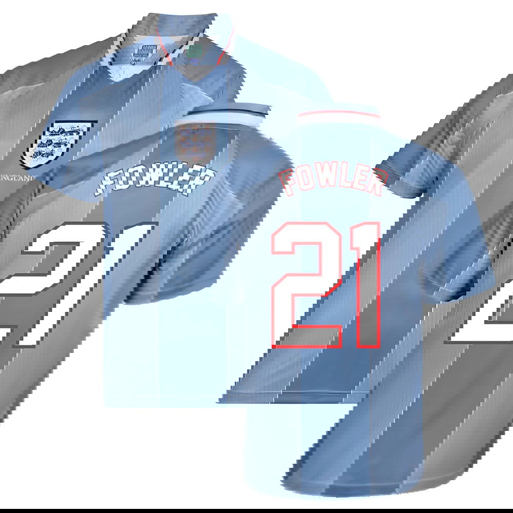 Score Draw England 1996 Away Euro Championship Retro Football Shirt (Fowler 21)