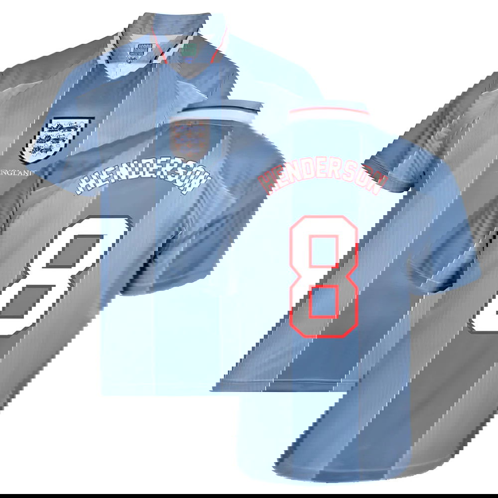Score Draw England 1996 Away Euro Championship Retro Football Shirt (Henderson 8)