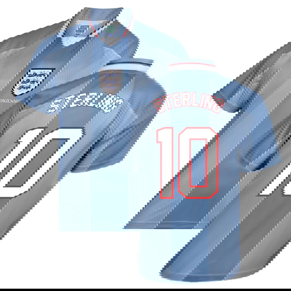 Score Draw England 1996 Away Euro Championship Retro Football Shirt (Sterling 10)