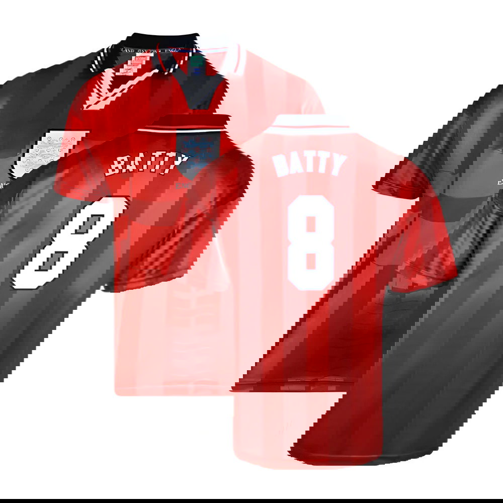 Score Draw England 1998 World Cup Finals Away Retro Football Shirt (BATTY 8)