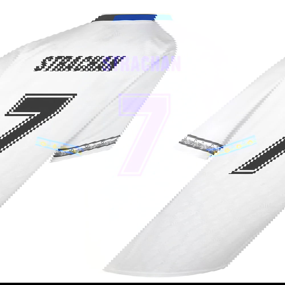 Score Draw Leeds United 1993 Admiral Retro Football Shirt (STRACHAN 7)