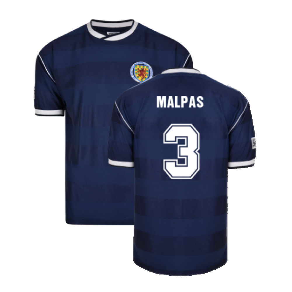 Score Draw Scotland 1986 Retro Football Shirt (Malpas 3)