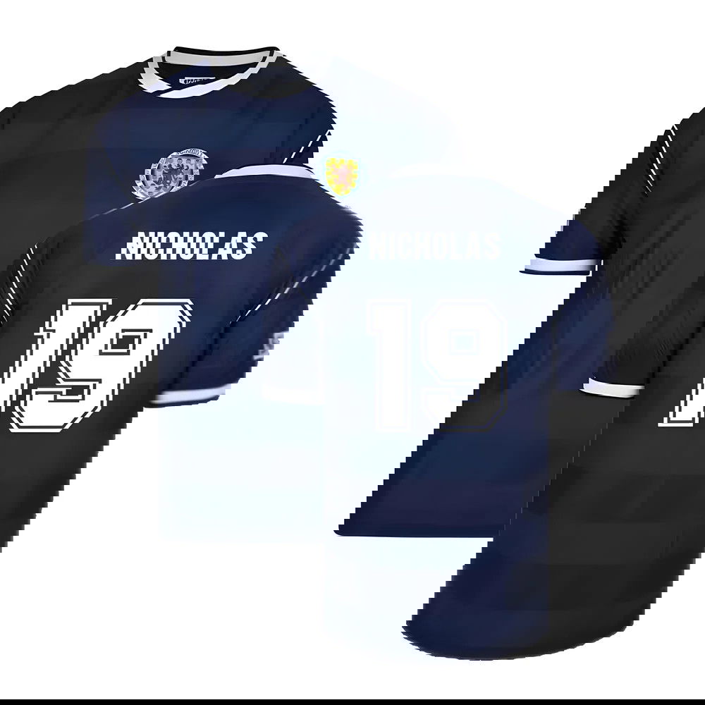 Score Draw Scotland 1986 Retro Football Shirt (Nicholas 19)