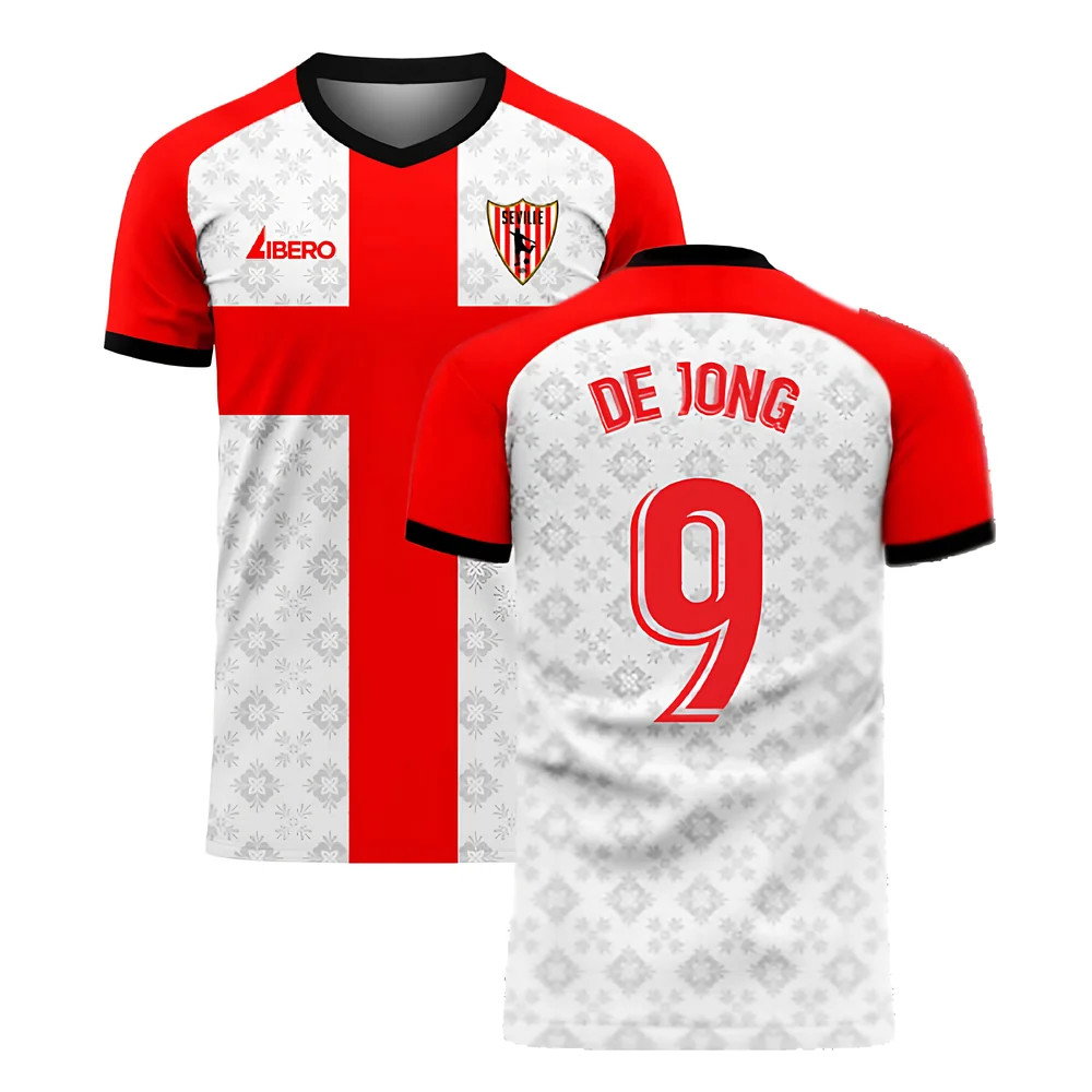  Seville 2025-2026 Home Concept Football Kit (Libero) (DE JONG 9)