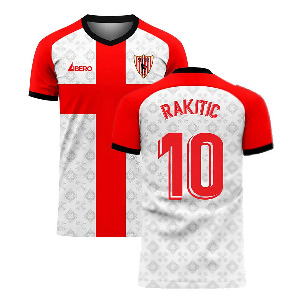  Seville 2025-2026 Home Concept Football Kit (Libero) (RAKITIC 10)