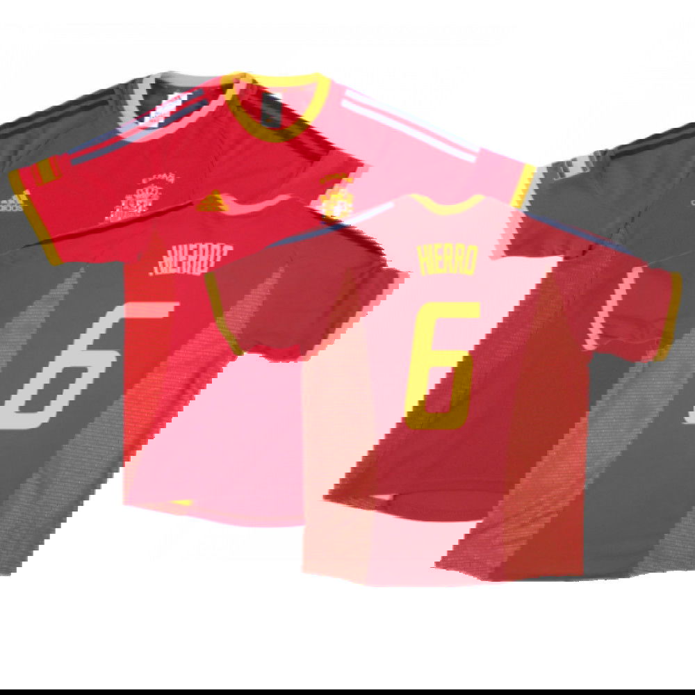 Spain 2002-04 Home Shirt ((Good) XL) (Hierro 6)