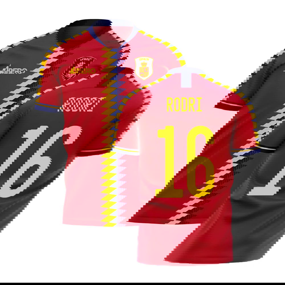 Spain 2025-2026 Home Concept Football Kit (Libero) (RODRI 16)