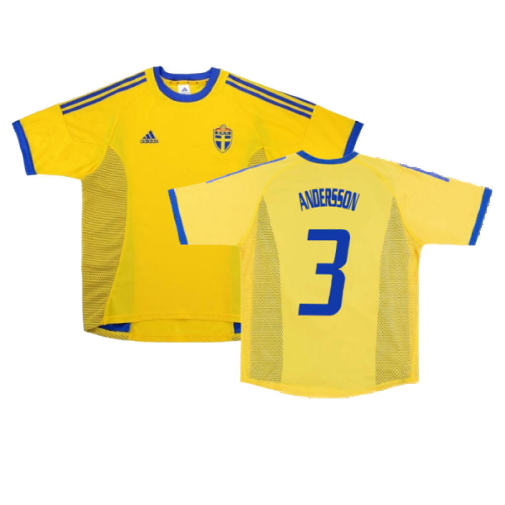 Sweden 2002-03 Home Shirt ((Very Good) S) (Andersson 3)