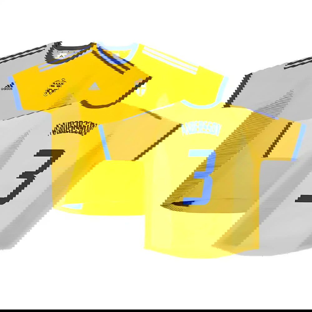 Sweden 2002-03 Home Shirt ((Very Good) S) (Andersson 3)