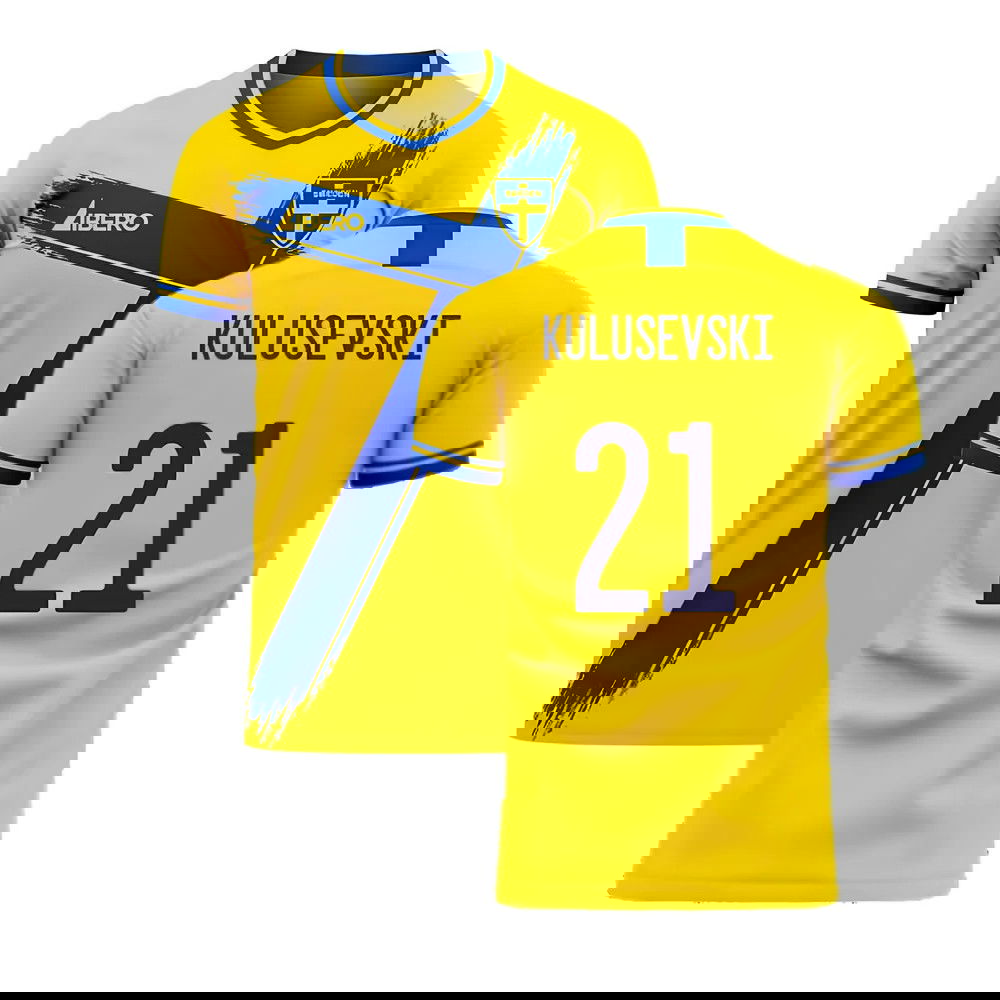 Sweden 2025-2026 Home Concept Football Kit (Libero) (KULUSEVSKI 21)