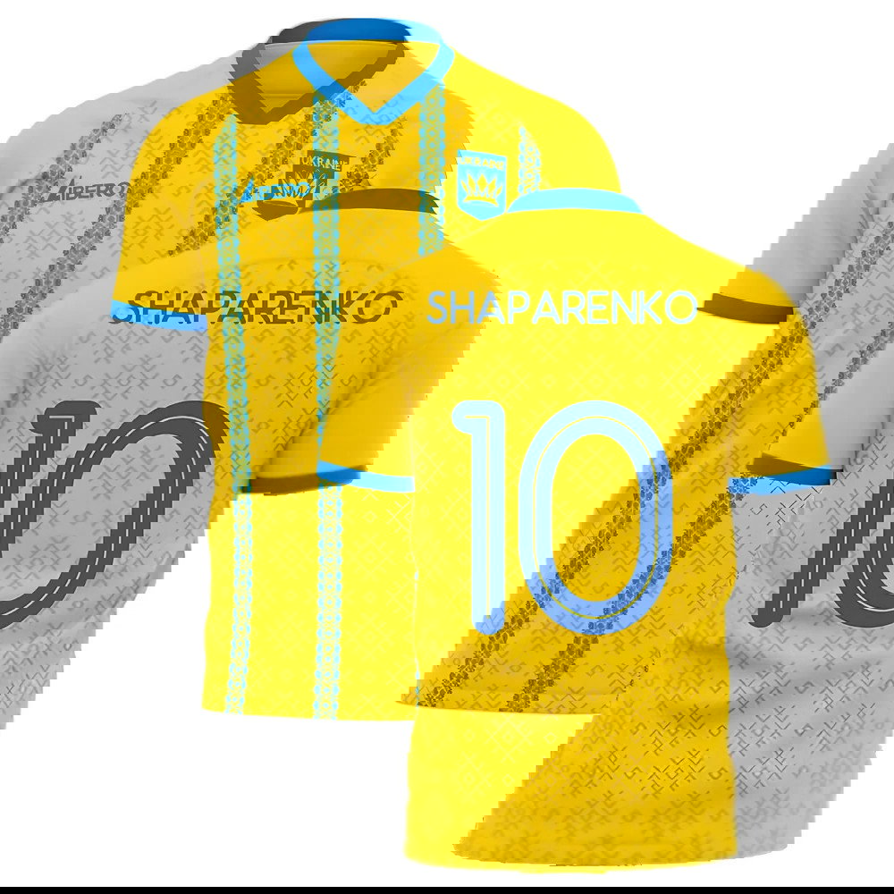 Ukraine 2025-2026 Home Concept Football Kit (Libero) (SHAPARENKO 10)