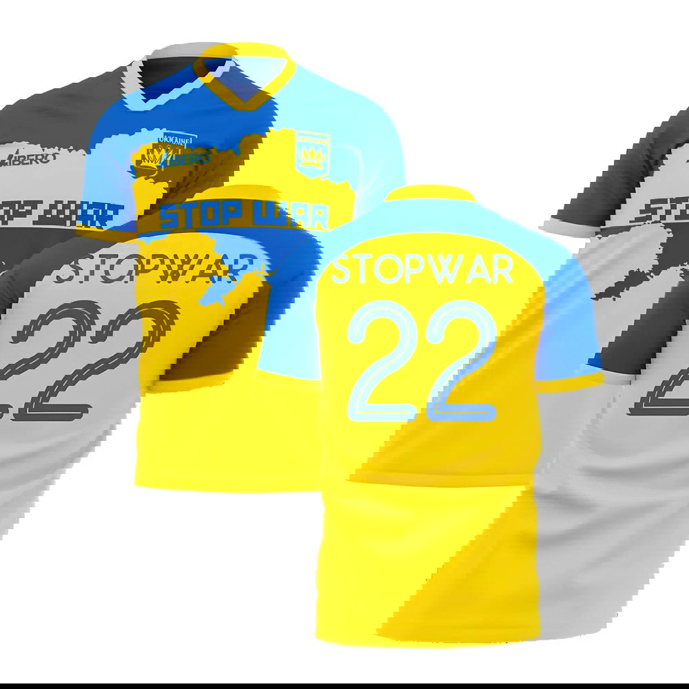 Ukraine Stop War Concept Football Kit (Libero) - Yellow (STOP WAR 22)