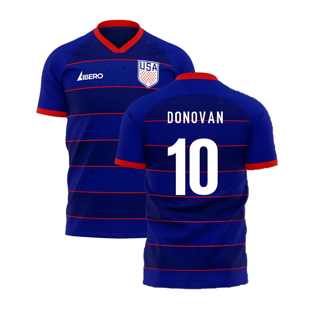  United States 2025-2026 Away Concept Football Kit (Libero) (DONOVAN 10)