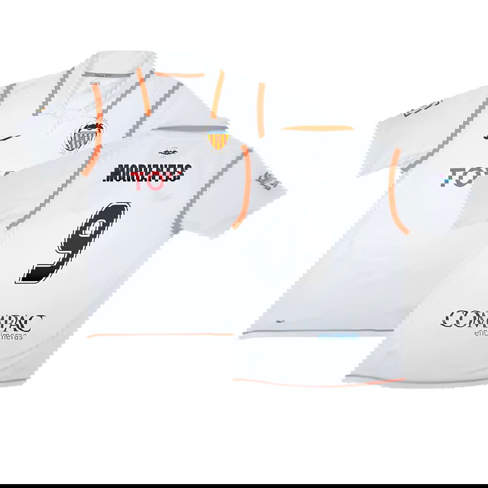 Valencia 2007-08 Home Shirt ((Excellent) S) (Morientes 9)