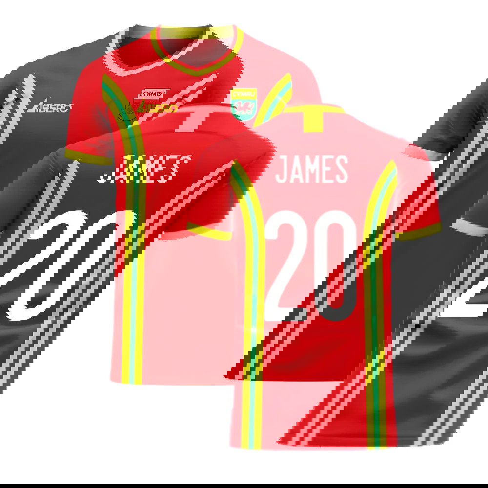 Wales 2025-2026 Home Concept Football Kit (Libero) (JAMES 20)