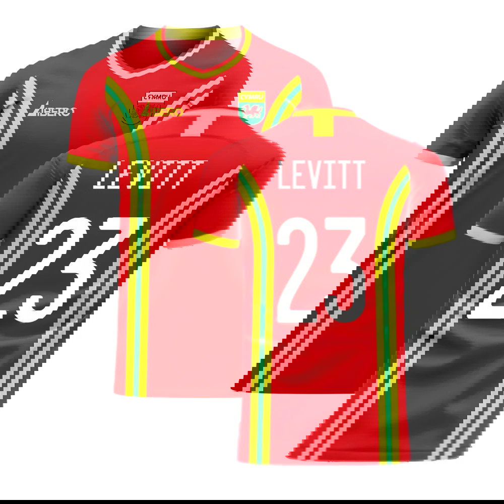 Wales 2025-2026 Home Concept Football Kit (Libero) (LEVITT 23)