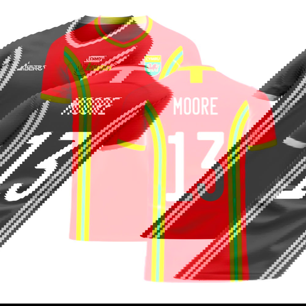 Wales 2025-2026 Home Concept Football Kit (Libero) (MOORE 13)
