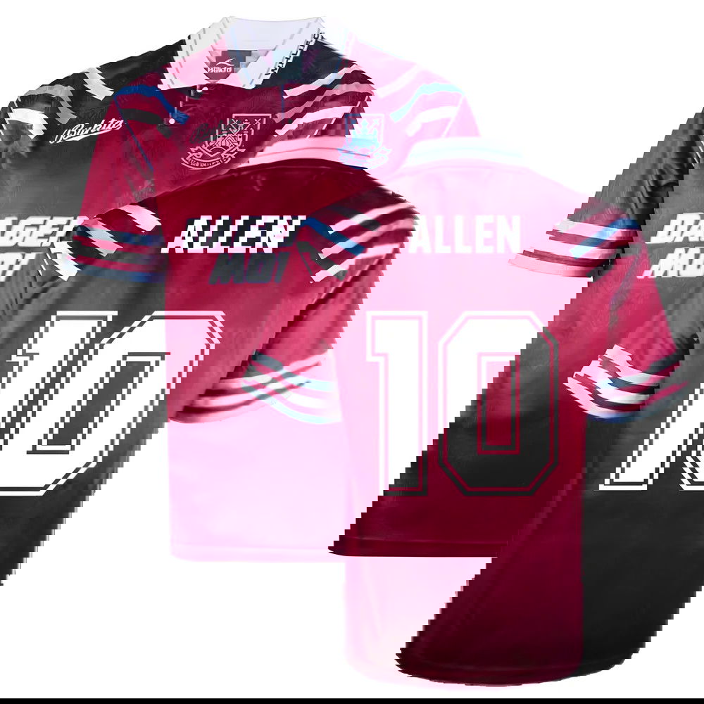 West Ham United 1992 Retro Football Shirt (Allen 10)