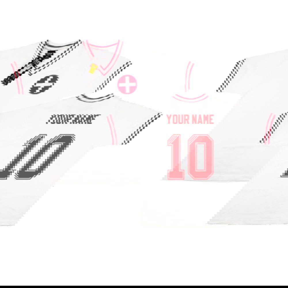Switzerland 1970s Retro Football Shirt (White) (Your Name)