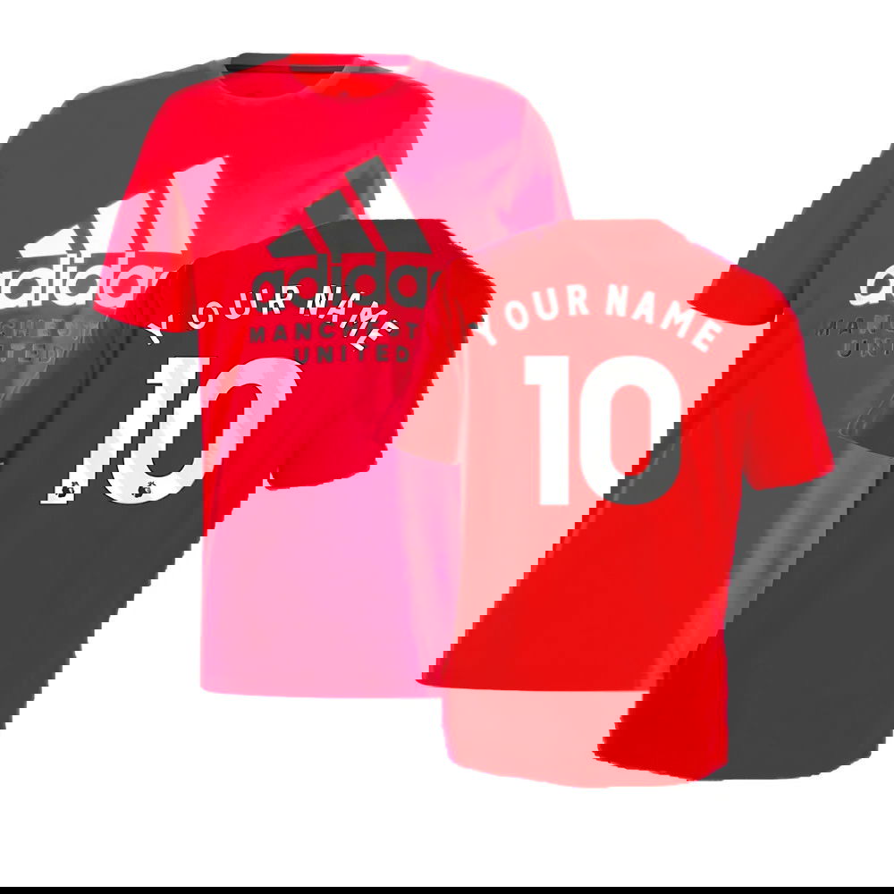 2023-2024 Man Utd DNA Graphic Tee (Red) (Your Name)