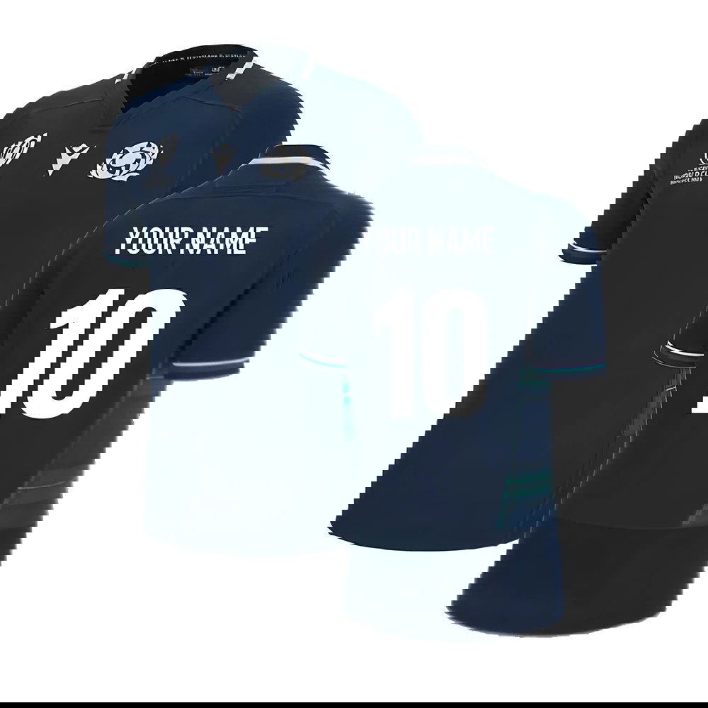 Scotland RWC 2023 Bodyfit Home Rugby Shirt (Your Name)