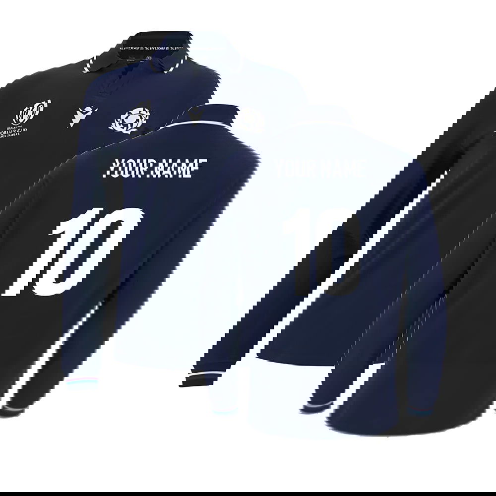 Scotland RWC 2023 Classic Home Rugby Shirt - Long Sleeve (Your Name)