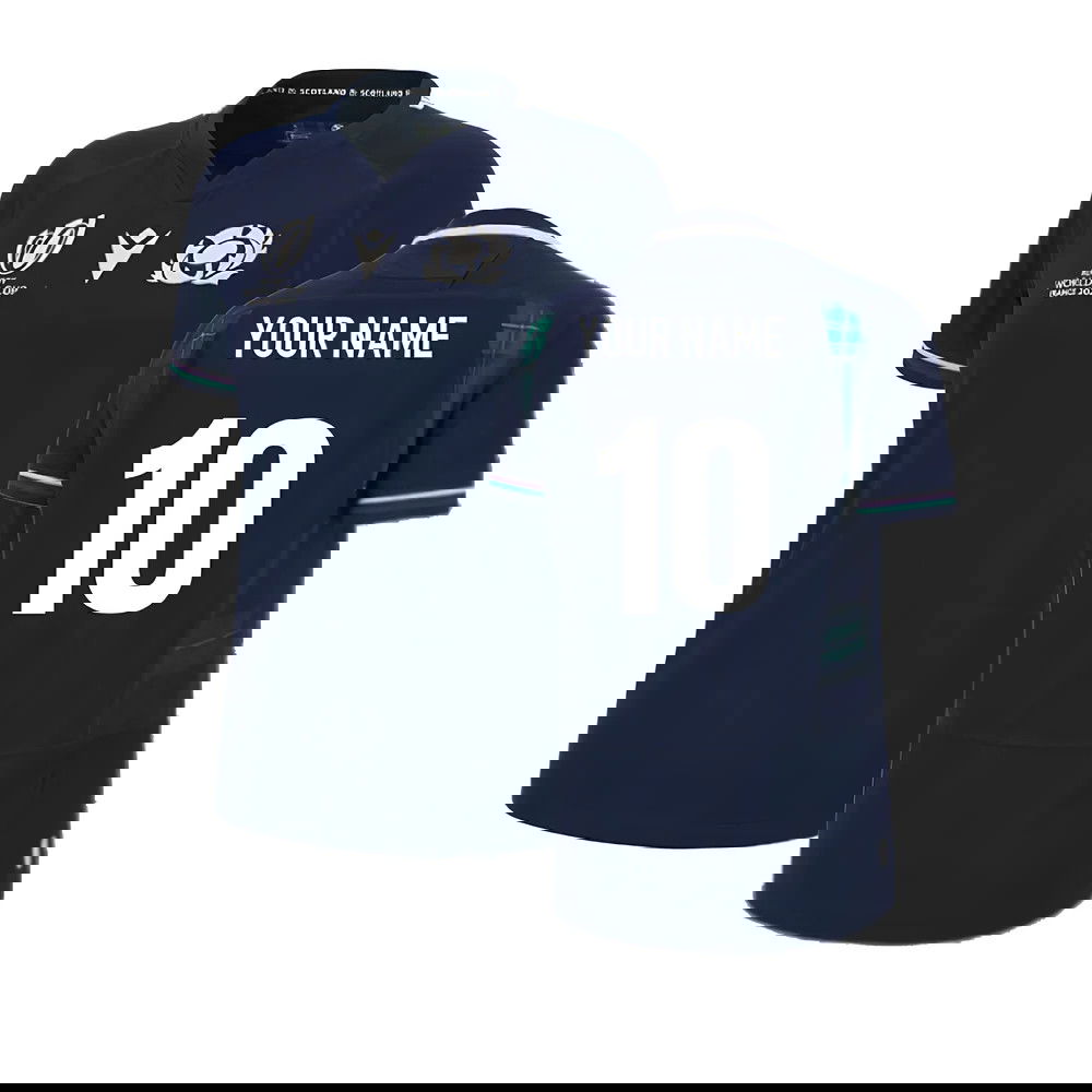 Scotland RWC 2023 Home Rugby Poly Replica Shirt (Ladies) (Your Name)