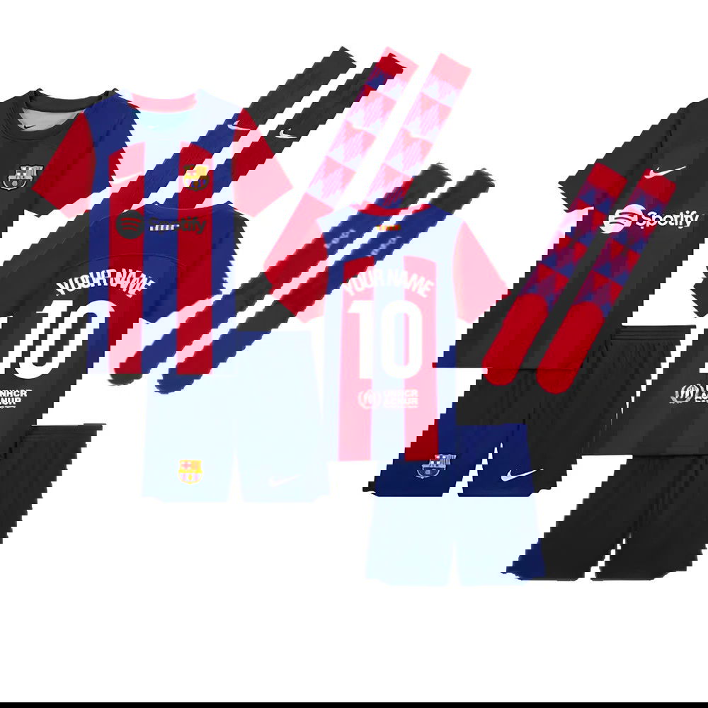 2023-2024 Barcelona Home Mini Kit (Your Name)
