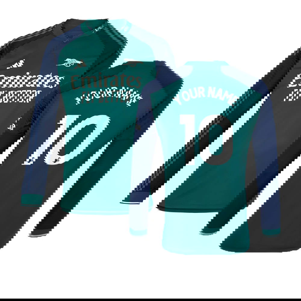 2023-2024 Arsenal Long Sleeve Third Shirt (Your Name)