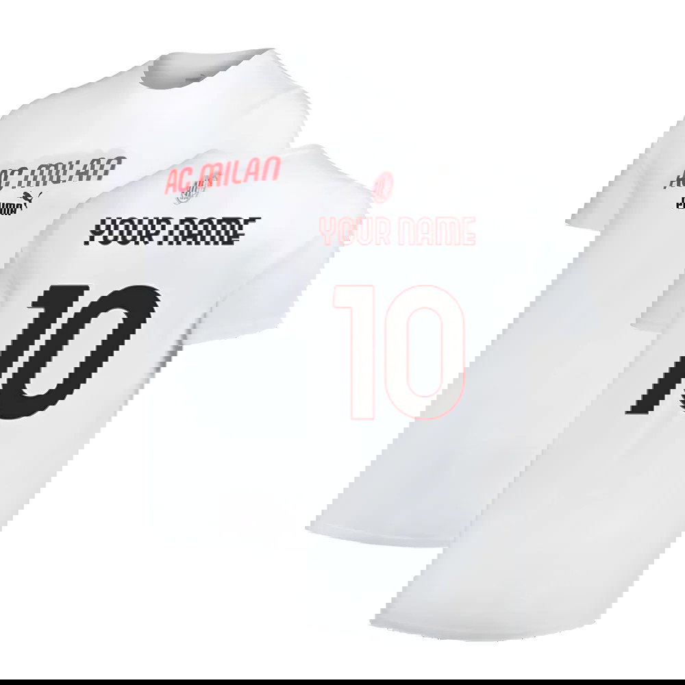 2024-2025 AC Milan ftblCulture Tee (White) (Your Name)