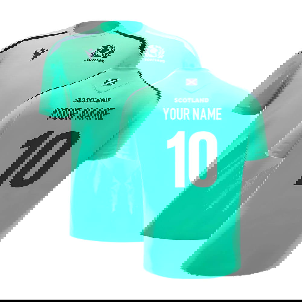 2024-2025 Scotland Rugby Poly Training Shirt (Green) (Your Name)