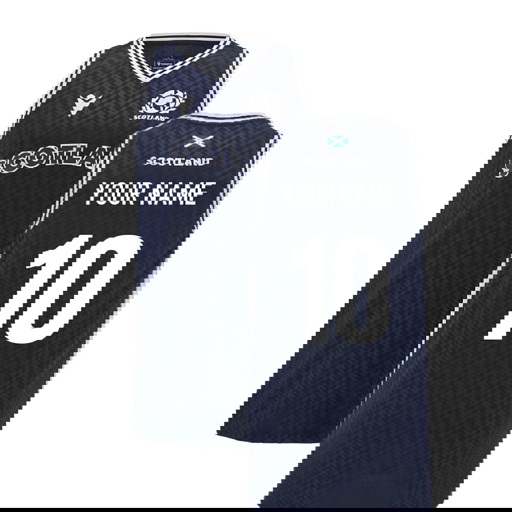 2024-2025 Scotland Rugby Basketball Singlet (Navy) (Your Name)